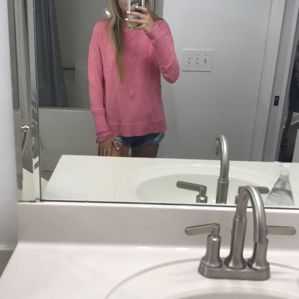 J Crew XXS pink crewneck sweater